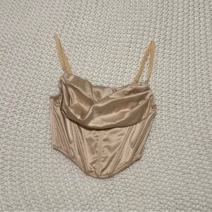 Champagne urban satin corset